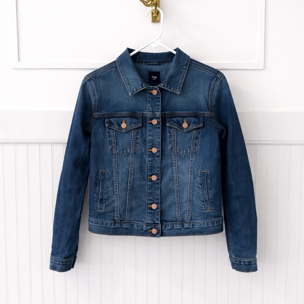 GAP Dark Blue Denim Jacket with Copper Buttons
